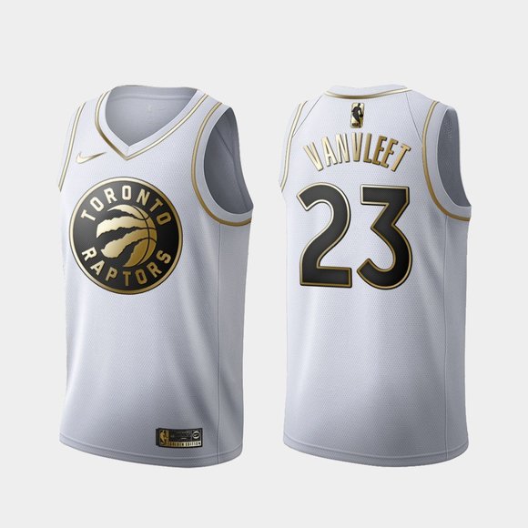raptors white and gold jersey